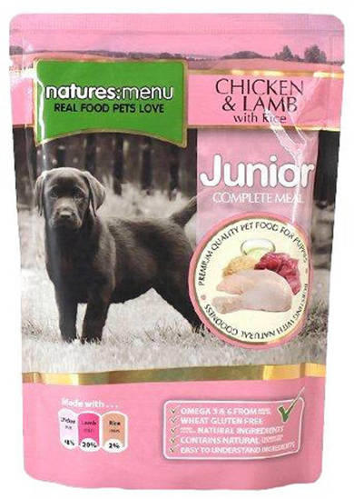 Picture of NATURES MENU DOG JUN CHK/LAMB 